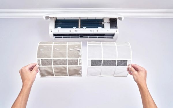 So sánh 2 tâm lưới lọc trước và sau vệ sinh